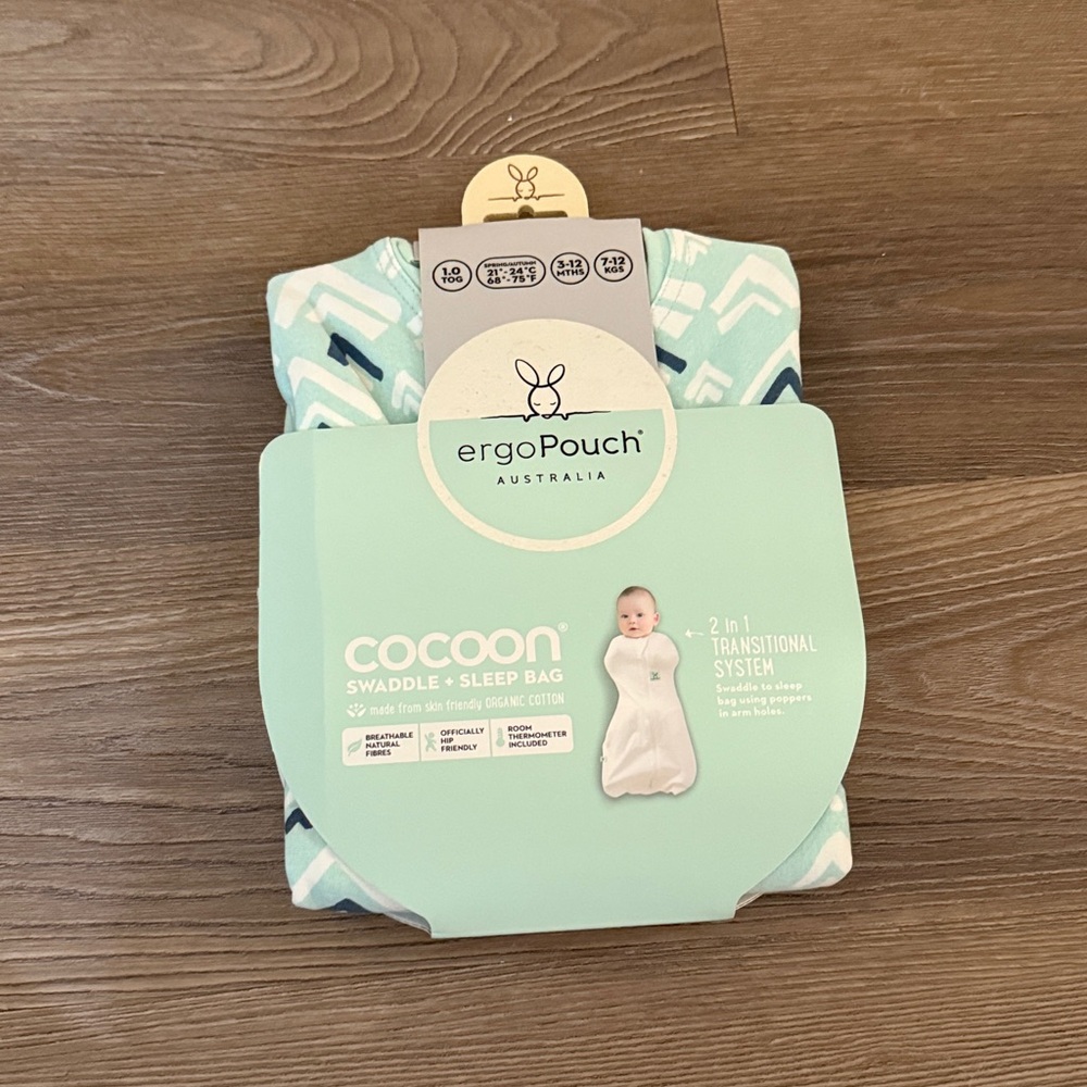 New ergopouch 2 in 1 cocoon transition swaddle sleep bag 3-12 months